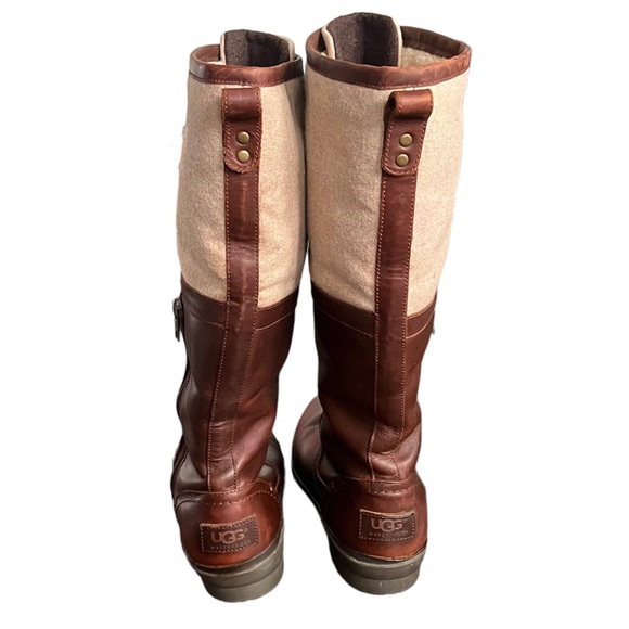 Ugg Australia wool and leather water proof knee high boots. Size 7 womens - Picture 3 of 9